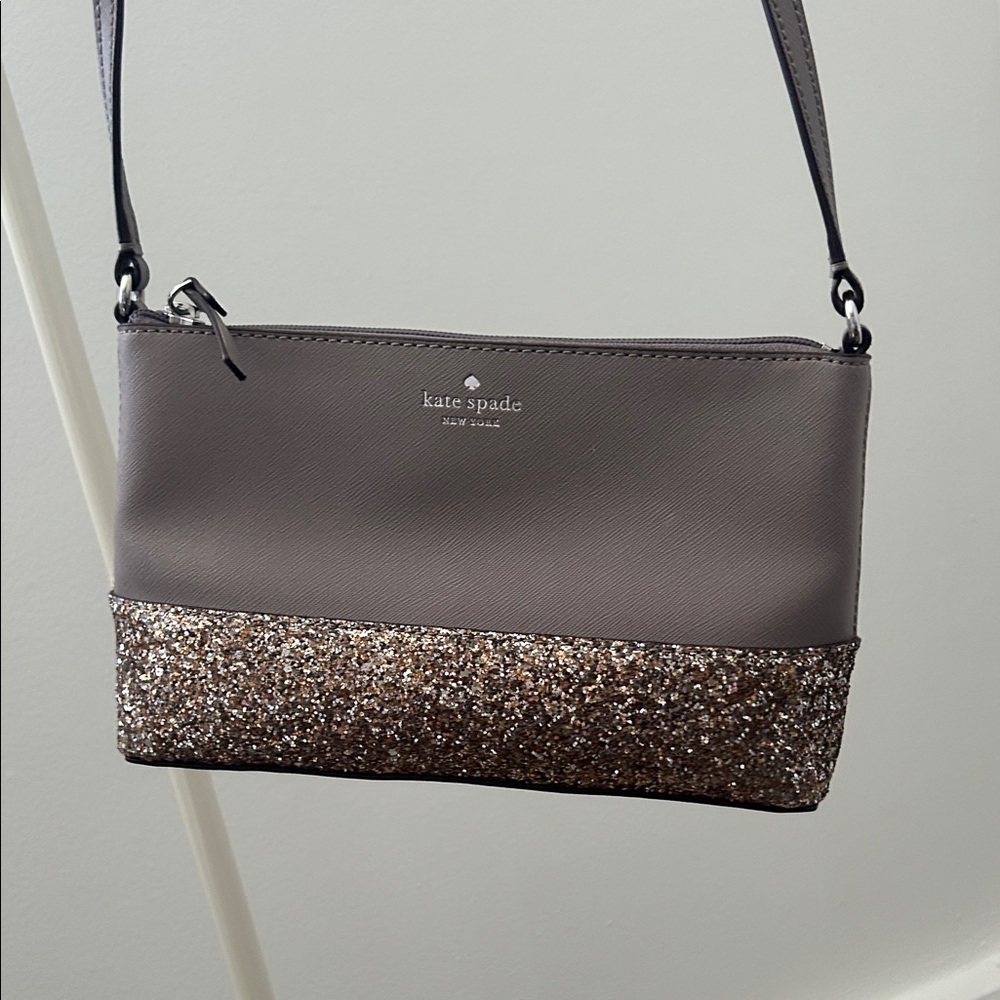 Kate Spade Charcoal and Sparkle Crossbody Bag